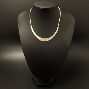 925 Silver Collar Necklace Fringe Statement 10.66g PL35