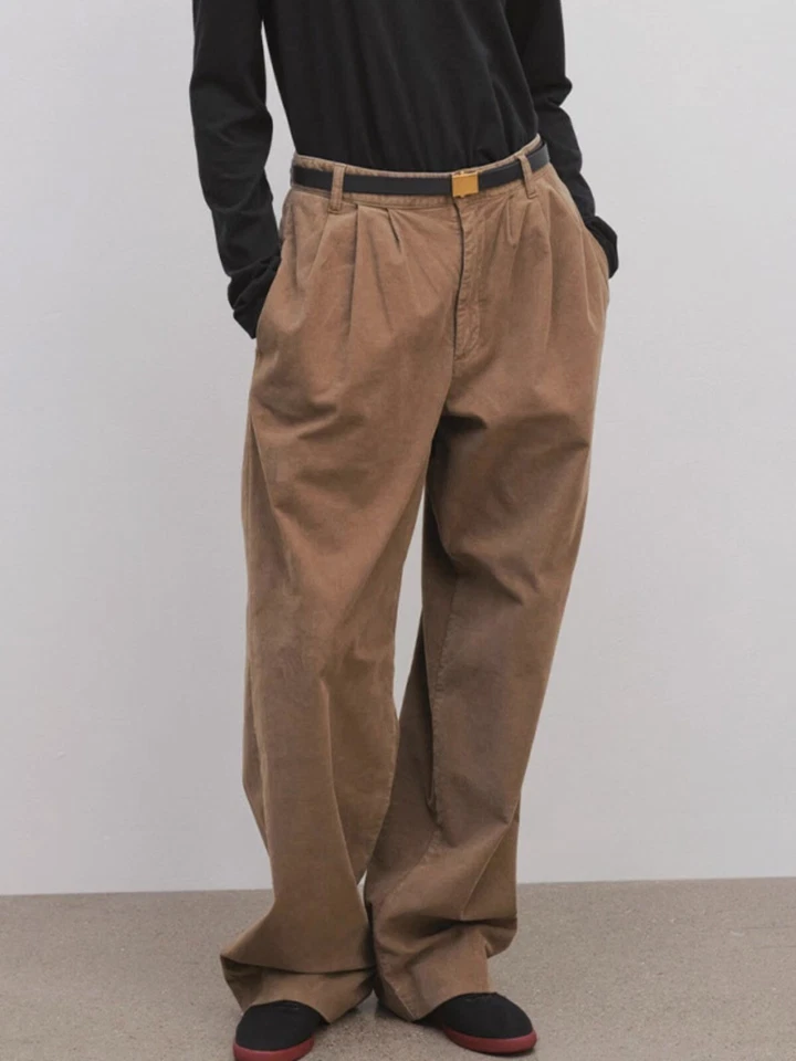 THE ROW Mujer Primavera Nuevos Cintura Alta Delgados Informales Rectos Pierna Ancha Pantalones Foto 1 de 4