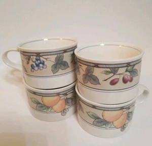 Mikasa Intaglio Garden Harvest Tea Coffee Cup Mug - Set of 4 - Picture 1 of 3