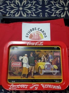 Coca-Cola Vintage Collectible "Touring Car" 1987 Large Metal Coke Tray - Picture 1 of 4