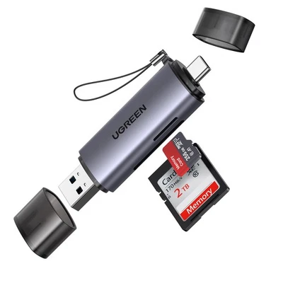 UGREEN SD Card Reader USB C, 3.0 Micro 2 in 1 Deep Gray - Image 1 of 4