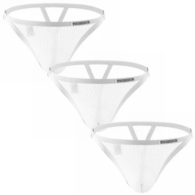 3 Pack Mens Underwear Jockstrap Briefs Backless G-string Y-back Thongs - Image 1 of 4