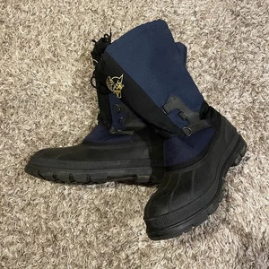 Arctic Cat Thermo Schneestiefel Herren Größe 13 schwarz blau Winter Gummi Schneemobil - Bild 1 von 12