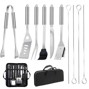 11Pcs Stainless Steel BBQ Grilling Accessories Set, Dad Gifts for Fathers Day... - Bild 1 von 7