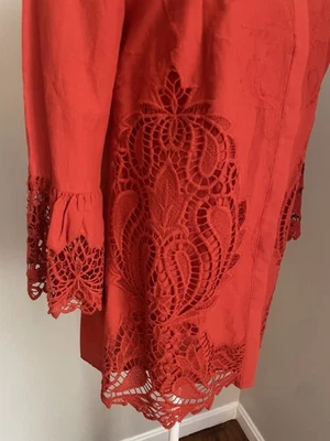 NUEVO CON ETIQUETAS Chicos 00 Blusa Túnica Campana Óxido Ojales Top Acción de Gracias Bordado $109 Otoño Foto 1 de 4