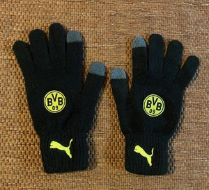 PUMA BVB 09 Handschuhe Touchscreen handschuhe Schwarz Gelb Borussia Dortmund - Bild 1 von 2
