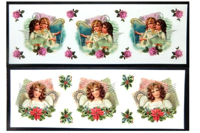 2  STICKERBOGEN *** Weihnachten *** ENGEL 3 *** selbstklebend *** Transparent ** - Bild 1 von 3