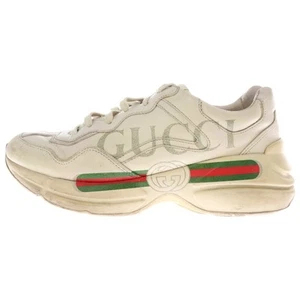 Gucci Rhyton Interlocking G Logo Print Low Cut Sneakers White 500877 - Picture 1 of 6