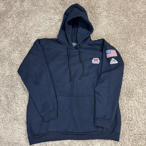 Bulwark FR Hoodie Black Charcoal Marathon Oil Gas Logo Heavyweight Nomex Sz XL - Picture 1 of 19