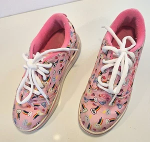 Heelys Skate Shoe Pink Girls Patterned Low Youth Sz 4 - Picture 1 of 7