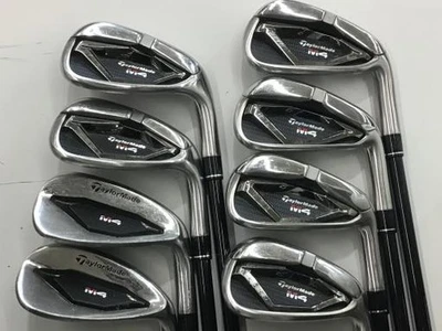 TaylorMade M4 2021 Iron Set 5-9,Pw,Aw,Sw 8pc Flex Regular ATMOS RED 6 Graphite - Image 1 of 4