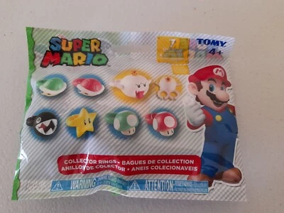 TOMY Super Mario Bros Character Collector Rings - New and Sealed - Image 1 of 4