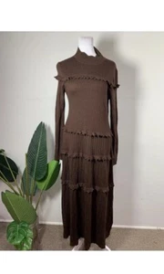 Vestido tejido MIDI Pearl By Lela Rose MUJERES color castaño, talla M, $465 - Imagen 1 de 10