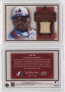 2009 SP Legendary Cuts Legendary Memorabilia Red /75 Tim Raines #LM-TR HOF