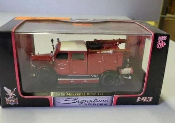 Signature Series 1950 Mercedes Benz TLF-15 Fire Truck Die-cast 1:43-NEW - Image 1 of 1
