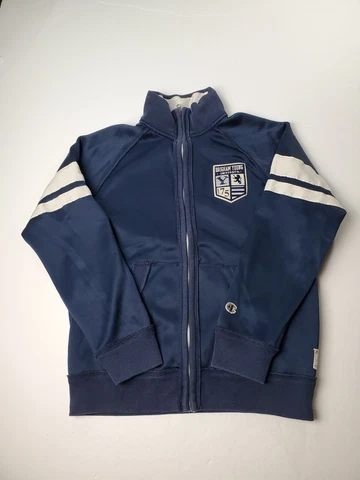 BYU Cougars Track Jacket Size Large Mens Blue Long Sleeve Full Zip Sweatshirt Cover