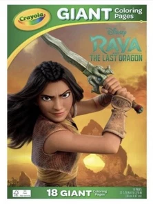 Disney Raya el Último Dragón Gigante Dibujos para Colorear Crayola 18 Páginas 12" x 18" Nuevo - Imagen 1 de 2