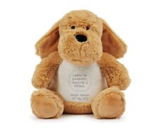 Personalised Baby Loss Memory Keepsake Brown Dog Plush Cuddly Toy Teddy Bear