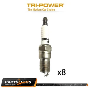 8 Pcs Tri-Power Platinum Spark Plugs TPP021 - Factory Set Gap 0.8 mm - Picture 1 of 2