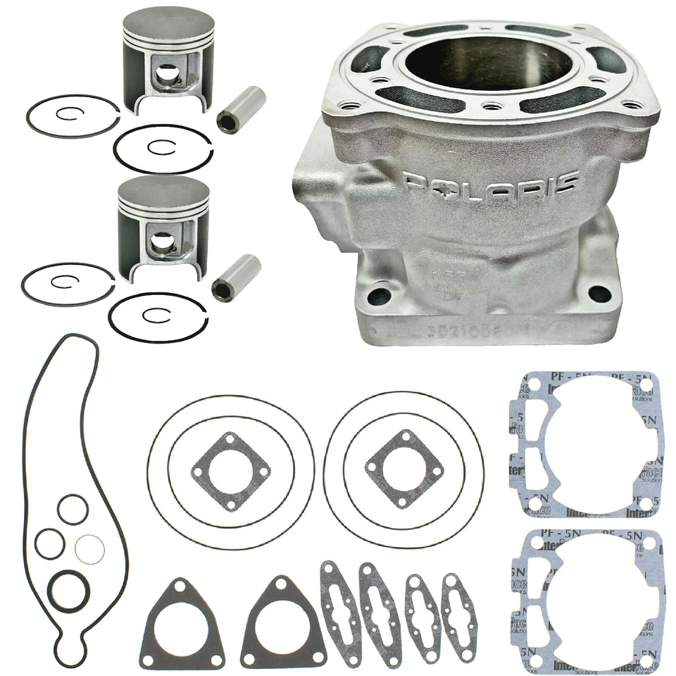 Re-plated Polaris 600 Cylinder Pistons Top End Gaskets 1996-2001 Classic RMK XC - Image 1 of 1