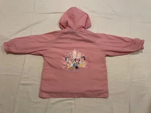 Disneyland Paris girl’s two in one Princess pink hooded raincoat winter coat Sz6 - Picture 1 of 9