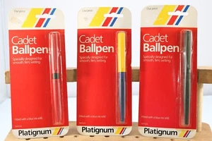 Bolígrafos vintage NOS Platignum Cadet, 3 acabados diferentes, vendedor del Reino Unido - Imagen 1 de 7