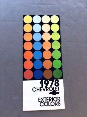 1978 Chevrolet Color Paint Guide Original Car Sales Brochure  Camaro Monte Carlo Foto 1 de 4
