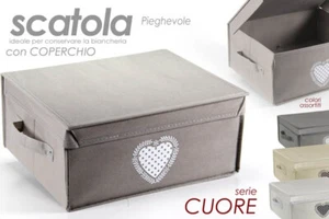 SCATOLA CONTENITORE ORGANIZER BIANCHERIA SALVASPAZIO VESTITI ARMADIO C 50*40*25 - Foto 1 di 11