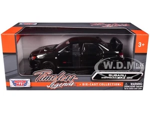 SUBARU IMPREZA WRX STI BLACK 1/24 DIECAST MODEL CAR BY MOTORMAX 73330 - Picture 1 of 6