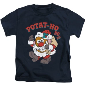 Mr Potato Head Boys T-Shirt Santa Ho Ho Ho Navy Tee - Picture 1 of 1