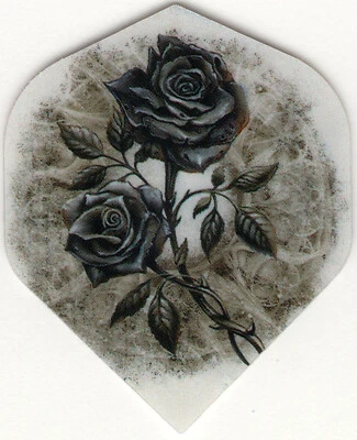 ALCHEMY BLACK ROSES Dart Flights: 3 per set