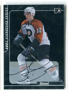 2000-01 ITG In the Game Signature Series Simon Gagne autógrafo volantes - Imagen 1 de 1