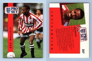 Rod Wallace - Southampton #207 English League 1990-91 Pro Set Trading Card
