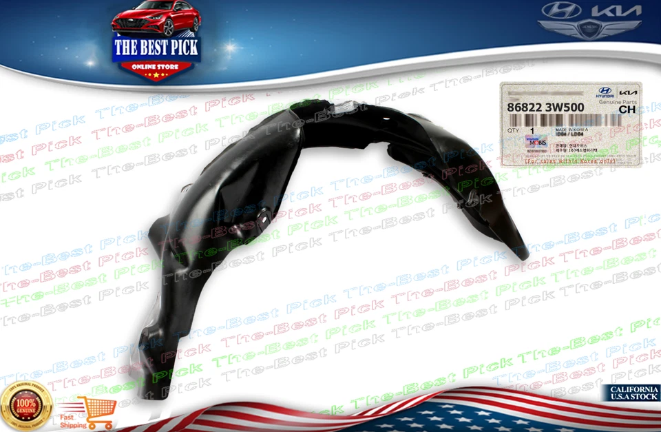 ⭐GENUINE⭐ Rear Fender Liners  RIGHT for 2014-2016 Kia Sportage 868223W500 - Image 1 of 1