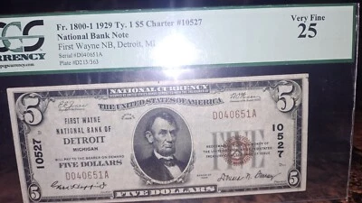 FR.1800-1 1929 NATIONAL BANK NOTE OF DETROIT MICHIGAN - Image 1 of 4