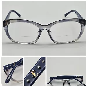 Jimmy Choo JC 346F AVS Eyeglasses Frames Blue Made In Italy 145 Logo Unisex - Picture 1 of 18