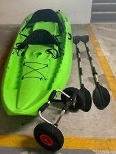 10 Ft. Kayak tandem Lifetime 91071 Manta 100 with paddles and universal trolley