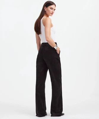 Alexa Chung x Madewell Corduroy Trousers Womens 4 Straight Pants Black NWT $158 - Image 1 of 4