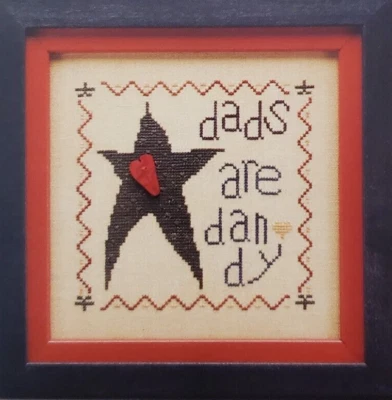 Heart In Hand Wee Dad Dads Are Dandy Family Cross Stitch Pattern ONLY - Image 1 of 4