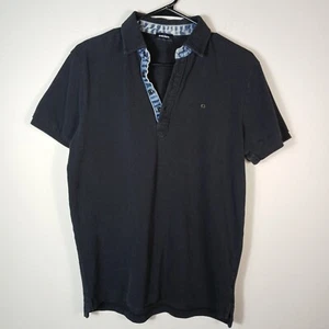 Polo Diesel Manga Corta Algodón Para Hombres M, Cuello Denim Diseñador Negro AC81 - Imagen 1 de 12