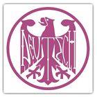 2 x Quadratische Aufkleber 7,5 cm - Rosa Deutscher Adler Logo Deutschland? Cooles Geschenk #5438