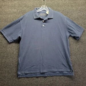 St Johns Bay Authentic Easy Golf Polo Navy Blue Men's Sz L - Picture 1 of 7
