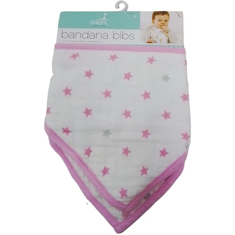 Baberos de plátano Aden & Anais 2 muselina 100 % algodón Foto 1 de 4