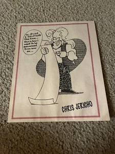 Vintage CHRIS JERICHO WCW WWF Wrestling Caricature Print Pinup Photo 1990s AEW - Picture 1 of 1