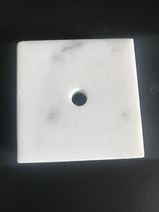 2500 Count - 3X3x1 White Marble Bases Trophy Bases Countersunk Holes Pallet - Picture 1 of 6