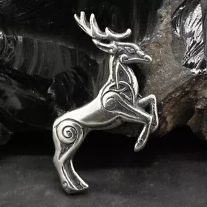 Keltischer Hirsch Anhänger 925er Silber Symbol Schmuck Neu - Bild 1 von 3
