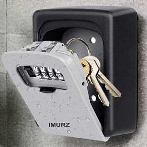 Key Lock Box Wall Mounted Key Safe Outdoor Keysafe Combination Lockbox Home