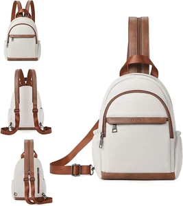 SLINGTASCHEN FÜR DAMEN KLEINER LEDER RUCKSACK WANDELBAR CROSSBODY TASCHEN REISEN - Bild 1 von 14
