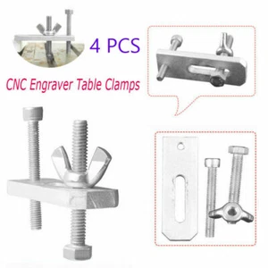 4 PIEZAS CNC ranura en T abrazaderas de mesa de trabajo herramienta de accesorio de metal para máquina grabadora CNC - Imagen 1 de 9