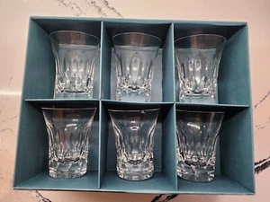 Vintage Bohemia Czech Crystal Whiskey Old Fashion Tumbler Glasses 4" With Box - Picture 1 of 9